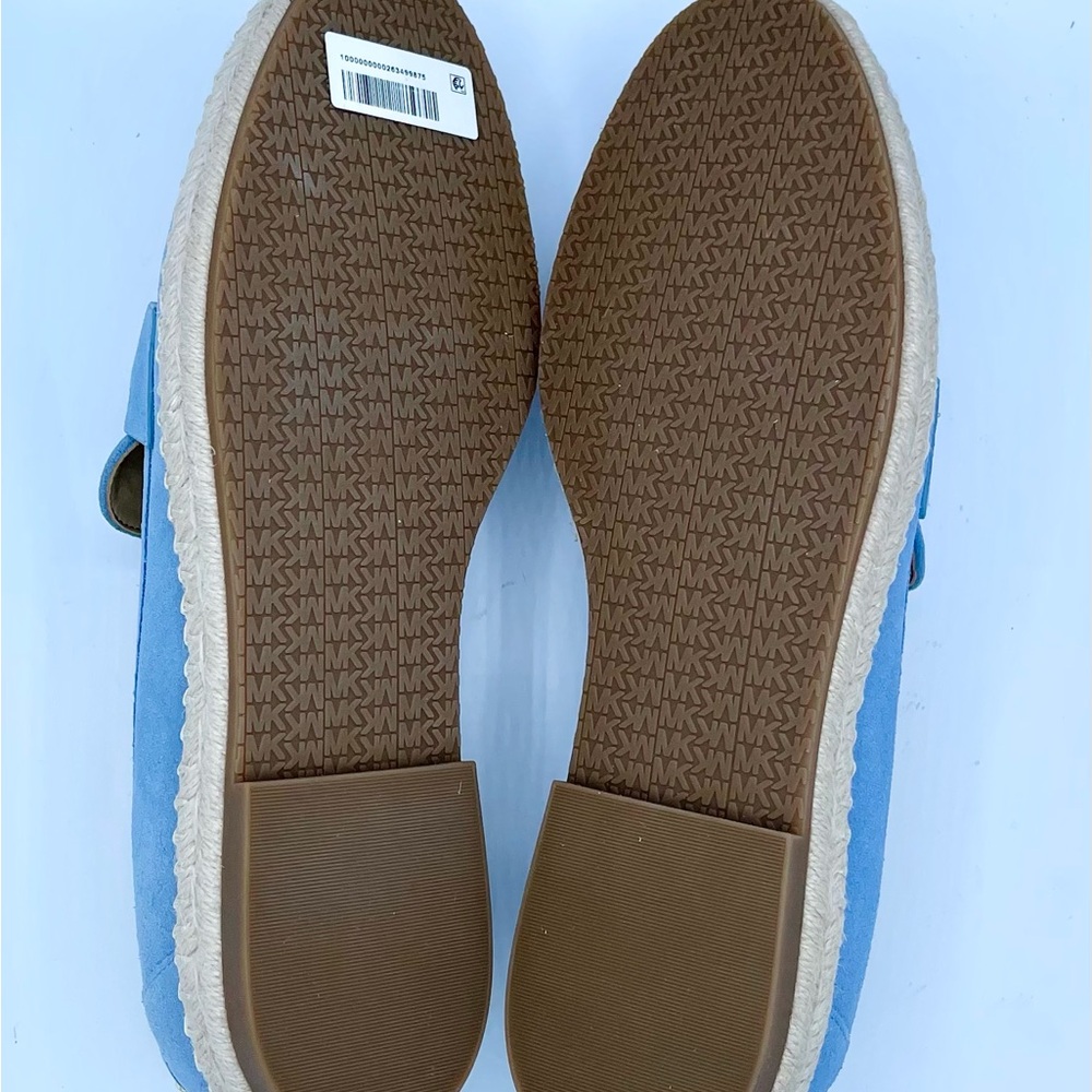 New Michael Kors Lennon Blue Suede Espadrille Size 8.5 - Picture 13 of 17